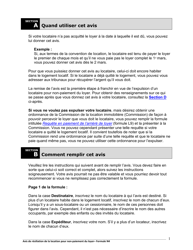 Instruction pour Forme N4 Avis De Resiliation De La Location Pour Non-paiement Du Loyer - Ontario, Canada (French), Page 2