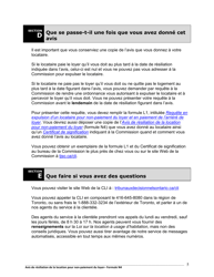 Instruction pour Forme N4 Avis De Resiliation De La Location Pour Non-paiement Du Loyer - Ontario, Canada (French), Page 6