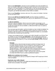 Instruction pour Forme N8 Avis De Resiliation De La Location Au Terme - Ontario, Canada (French), Page 3
