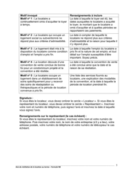 Instruction pour Forme N8 Avis De Resiliation De La Location Au Terme - Ontario, Canada (French), Page 4
