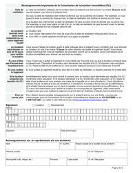 Forme N12 Avis De Resiliation De La Location Parce Que Le Locateur, Un Acheteur Ou Un Membre De La Famille Veut Occuper Le Logement Locatif - Ontario, Canada (French), Page 2