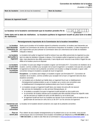 Document preview: Forme N11 Convention De Resiliation De La Location - Ontario, Canada (French)
