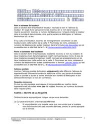 Instruction pour Forme L8 Requete Du Locateur Parce Que Le Locataire a Change Les Serrures - Ontario, Canada (French), Page 3
