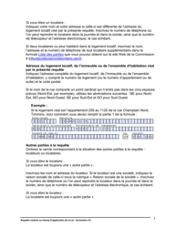 Instruction pour Forme A1 Requete Relative Au Champ D&#039;application De La Loi - Ontario, Canada (French), Page 3