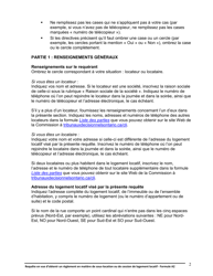 Instruction pour Forme A2 Requete En Vue D&#039;obtenir Un Reglement En Matiere De Sous-Location Ou De Cession De Logement Locatif - Ontario, Canada (French), Page 3