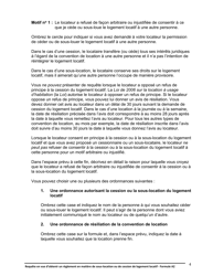 Instruction pour Forme A2 Requete En Vue D&#039;obtenir Un Reglement En Matiere De Sous-Location Ou De Cession De Logement Locatif - Ontario, Canada (French), Page 5