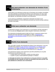 Instruction pour Demande De Revision D&#039;une Ordonnance - Ontario, Canada (French), Page 2