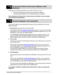 Instruction pour Demande De Revision D&#039;une Ordonnance - Ontario, Canada (French), Page 7