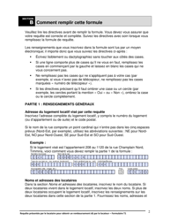 Instruction pour Forme T1 Requete Presentee Par Le Locataire Pour Obtenir Un Remboursement Du Par Le Locateur - Ontario, Canada (French), Page 3