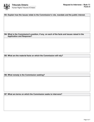 Form 5 Request to Intervene - Ontario, Canada, Page 5