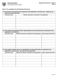 Form 5 Request to Intervene - Ontario, Canada, Page 6