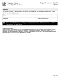 Form 5 Request to Intervene - Ontario, Canada, Page 7