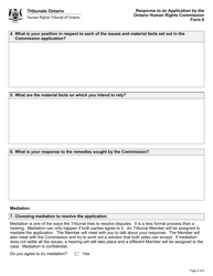 Form 8 (SJT008E) Response to an Application by the Ontario Human Rights Commission - Ontario, Canada, Page 4