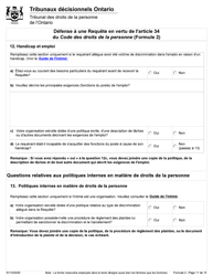 Forme 2 Defense a Une Requete En Vertu De L&#039;article 34 Du Code DES Droits De La Personne - Ontario, Canada (French), Page 11