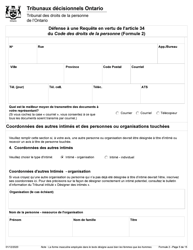 Forme 2 Defense a Une Requete En Vertu De L&#039;article 34 Du Code DES Droits De La Personne - Ontario, Canada (French), Page 5