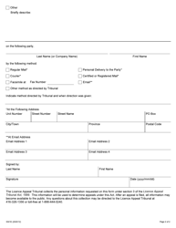 Form 3041E Certificate of Service - Ontario, Canada, Page 2