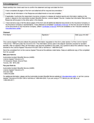 Form 0458E Response by Injured Person Regarding Insurance Company&#039;s Application for Auto Insurance Dispute Resolution Under the Insurance Act - Ontario, Canada, Page 4
