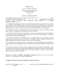 Forme 30A Affidavit De Documents (Particulier) - Ontario, Canada (French)