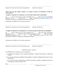 Forme 30A Affidavit De Documents (Particulier) - Ontario, Canada (French), Page 2