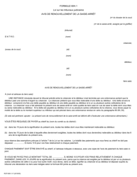 Document preview: Forme 60H.1 Avis De Renouvellement De La Saisie-Arret - Ontario, Canada (French)