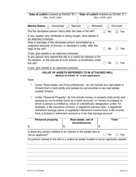 Form 74.4.1 Application for Certificate of Appointment of Estate Trustee With a Will (Individual Applicant) Limited to the Assets Referred to in the Will - Ontario, Canada, Page 2
