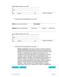 Form 74.4.1 Application for Certificate of Appointment of Estate Trustee With a Will (Individual Applicant) Limited to the Assets Referred to in the Will - Ontario, Canada, Page 4