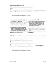 Form 74.5.1 Application for Certificate of Appointment of Estate Trustee With a Will (Corporate Applicant) Limited to the Assets Referred to in the Will - Ontario, Canada, Page 4