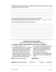 Form 74.4 Application for Certificate of Appointment of Estate Trustee With a Will (Individual Applicant) - Ontario, Canada, Page 3