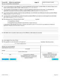 Forme 6B Affidavit De Signification Fait Sous Serment/ Affirme Solennellement - Ontario, Canada (French), Page 3