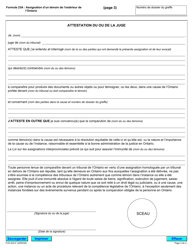 Forme 23A Assignation D&#039;un Temoin De L&#039;exterieur De L&#039;ontario - Ontario, Canada (French), Page 3
