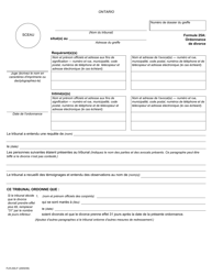 Document preview: Forme 25A Ordonnance De Divorce - Ontario, Canada (French)