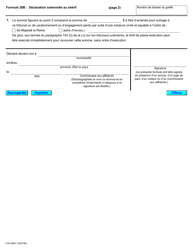 Forme 28B Declaration Solennelle Au Sherif - Ontario, Canada (French), Page 2