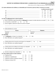 Forme 23 Rapport De Conference Preparatoire a L&#039;audience Relatif Aux Demandes De La Couronne - Ontario, Canada (French), Page 10