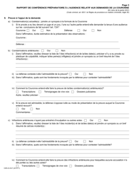 Forme 23 Rapport De Conference Preparatoire a L&#039;audience Relatif Aux Demandes De La Couronne - Ontario, Canada (French), Page 3