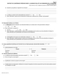 Forme 23 Rapport De Conference Preparatoire a L&#039;audience Relatif Aux Demandes De La Couronne - Ontario, Canada (French), Page 6
