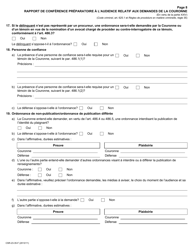Forme 23 Rapport De Conference Preparatoire a L&#039;audience Relatif Aux Demandes De La Couronne - Ontario, Canada (French), Page 8