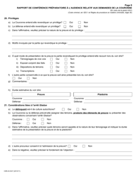Forme 23 Rapport De Conference Preparatoire a L&#039;audience Relatif Aux Demandes De La Couronne - Ontario, Canada (French), Page 9