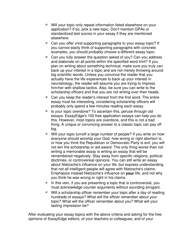 Scholarship Essay Guide, Page 4