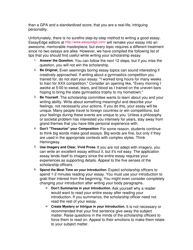 Scholarship Essay Guide, Page 6