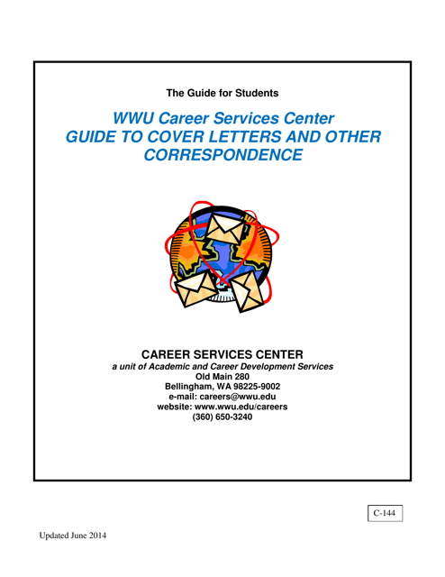 Guide to Cover Letters and Other Correspondence - Wwu Career Services Center