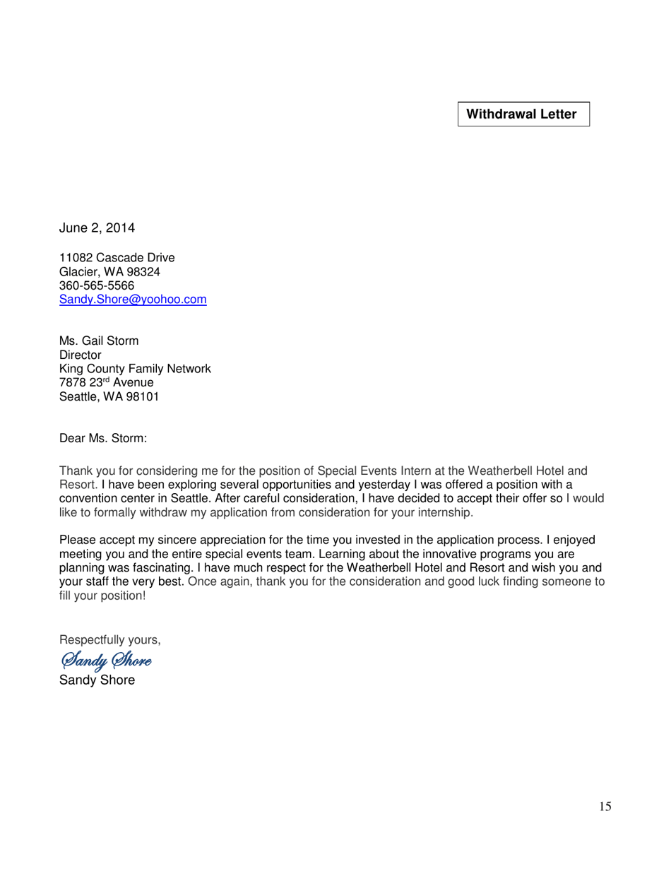 Guide to Cover Letters and Other Correspondence - Wwu Career Services Center, Page 16