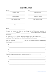 &quot;Layoff Letter Template&quot;