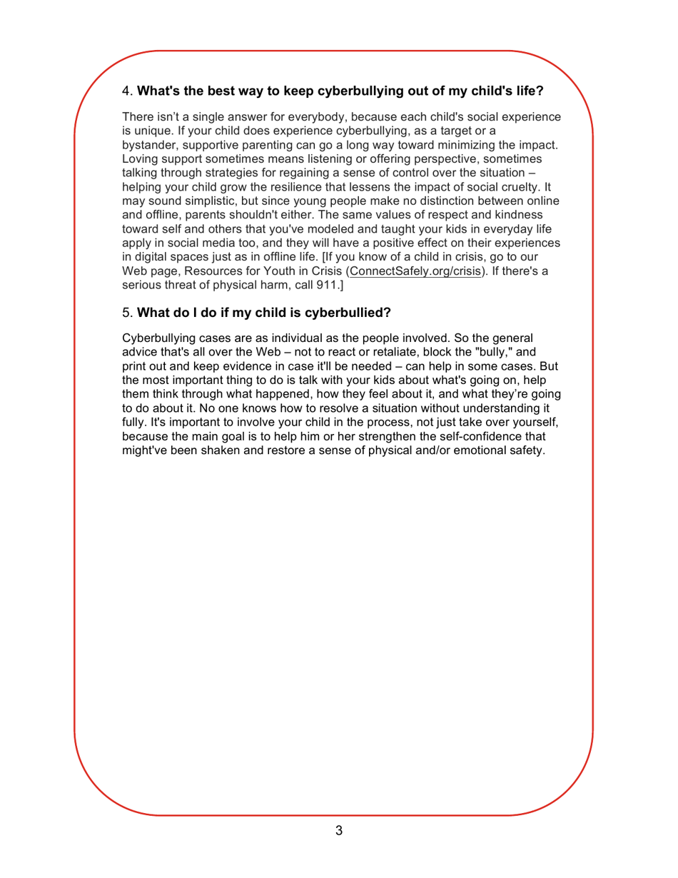 A Parents Guide to Cyberbullying, Page 3