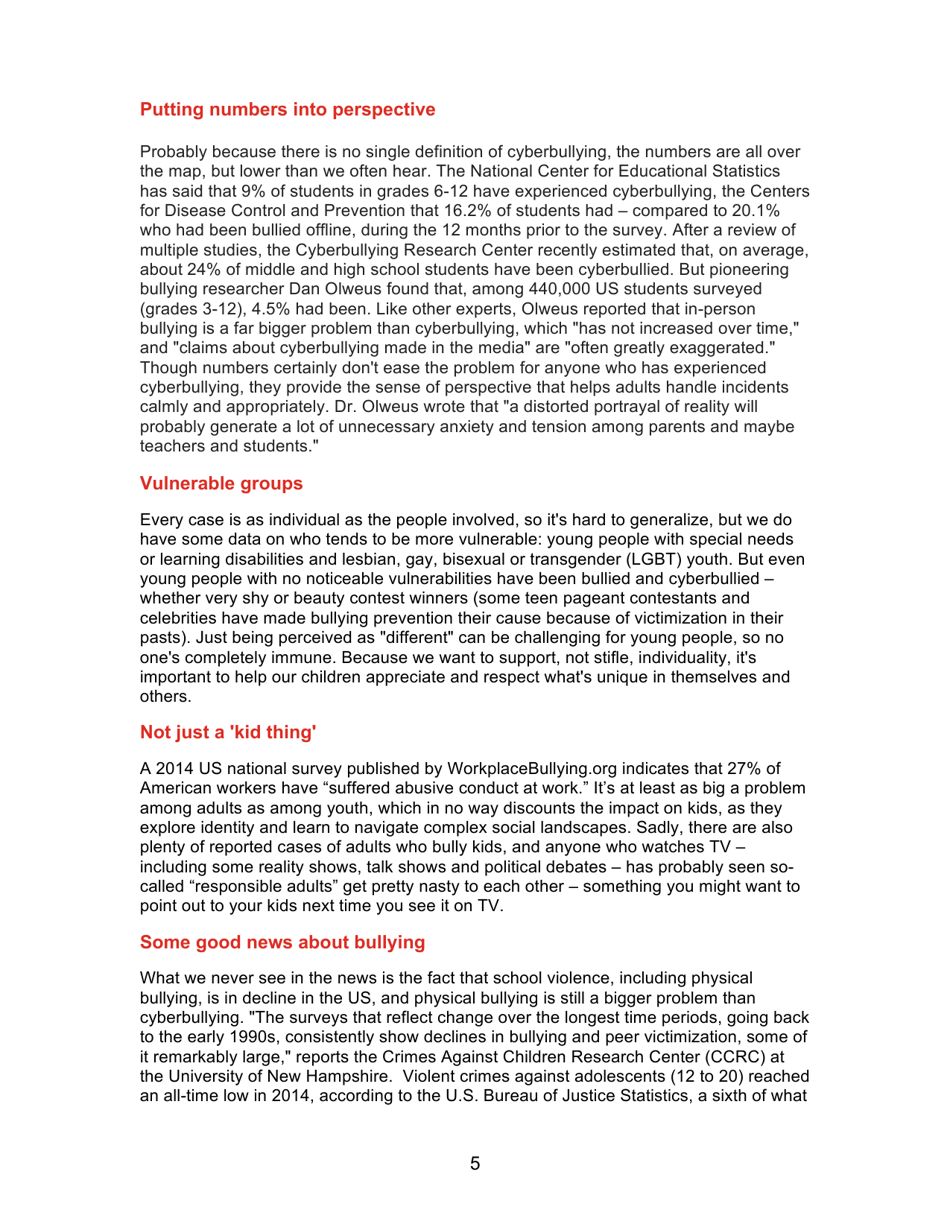 A Parents Guide to Cyberbullying, Page 5