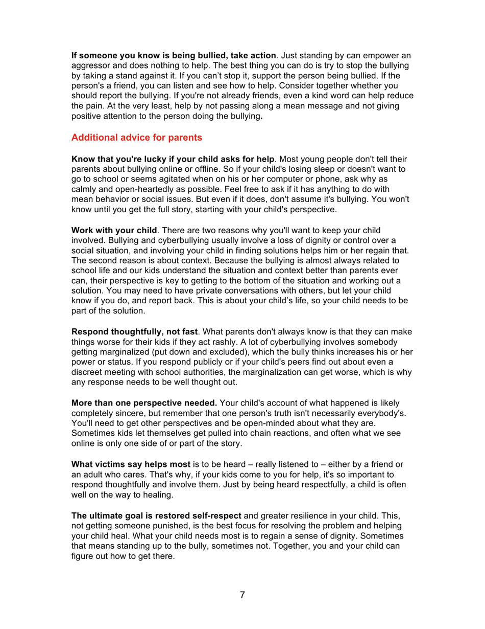 A Parents Guide to Cyberbullying, Page 7