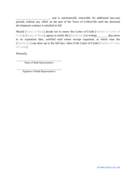 Irrevocable Letter of Credit Template, Page 2