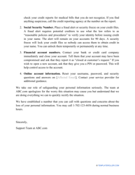 Sample Data Breach Notification Letter, Page 2