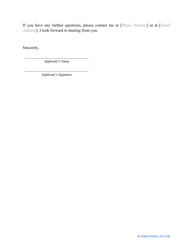 Letter of Continued Interest Template Download Printable PDF