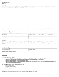 Form SFN60633 Id Theft Affidavit - North Dakota, Page 2