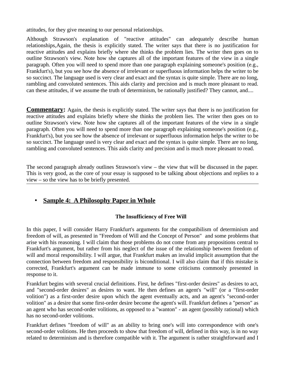 Samples of Opening Paragraphs for a Short Philosophy Paper, Page 3